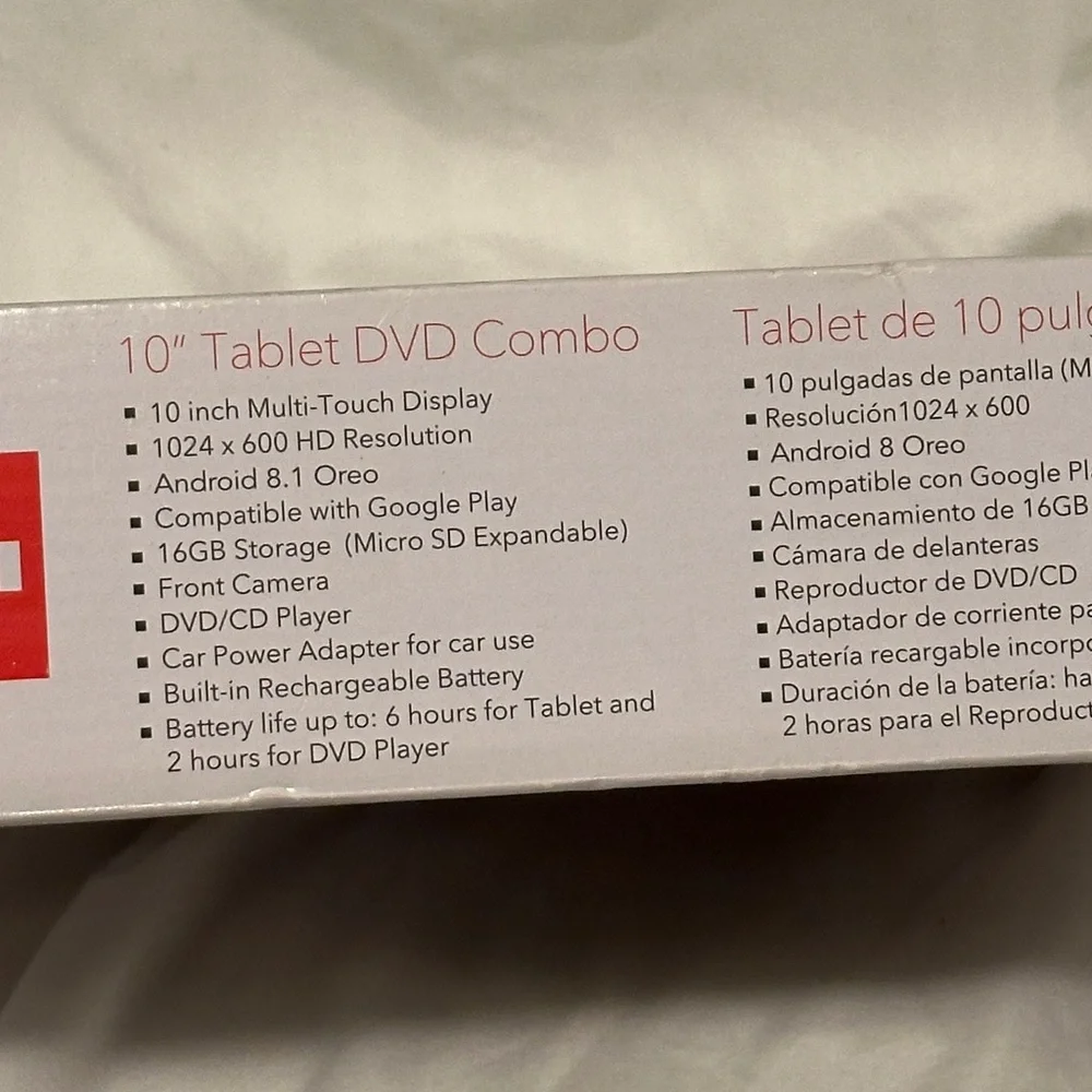 RCA Black Tablet DVD Combo